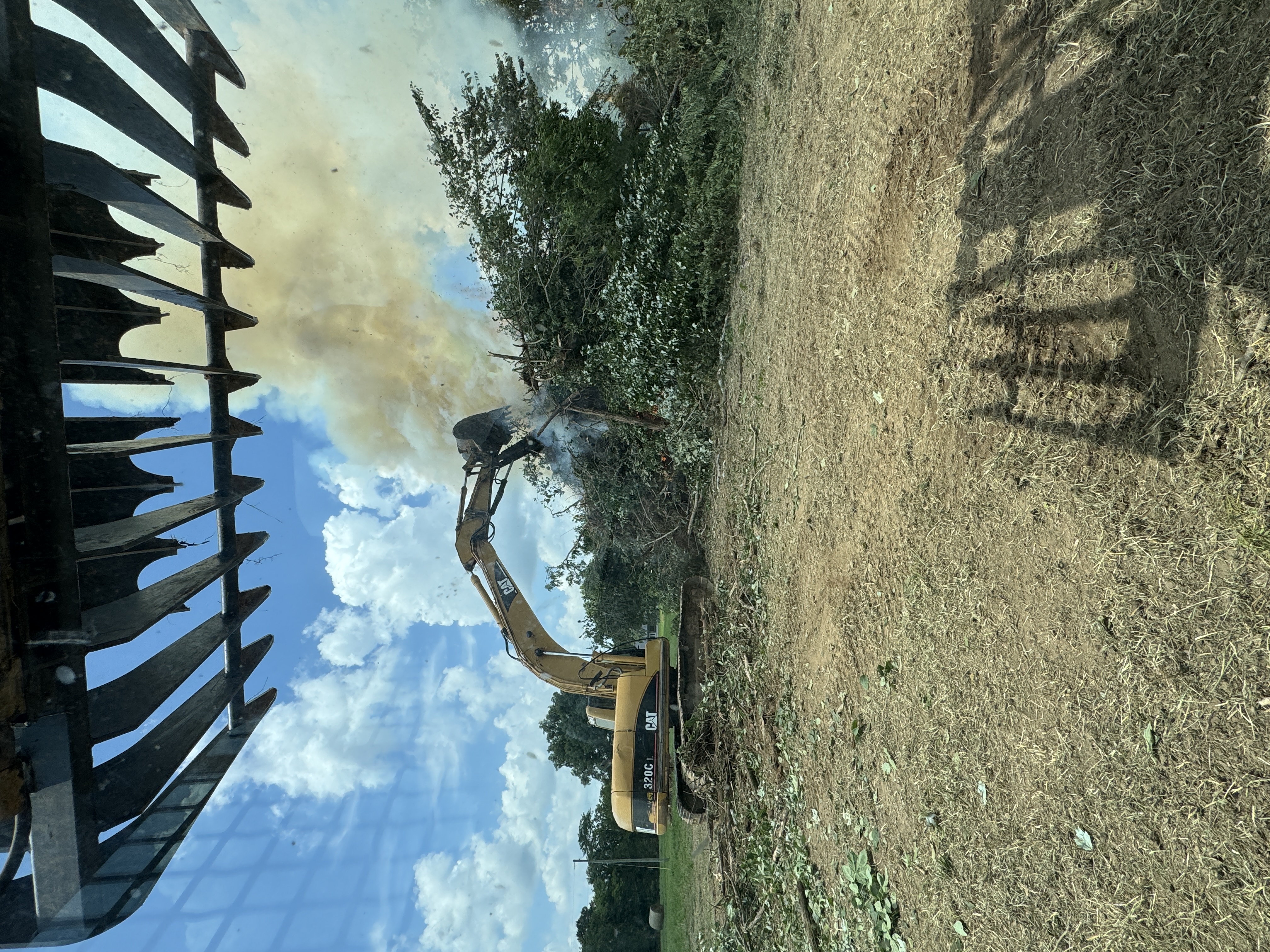 Land clearing excavator, Southern Illinois